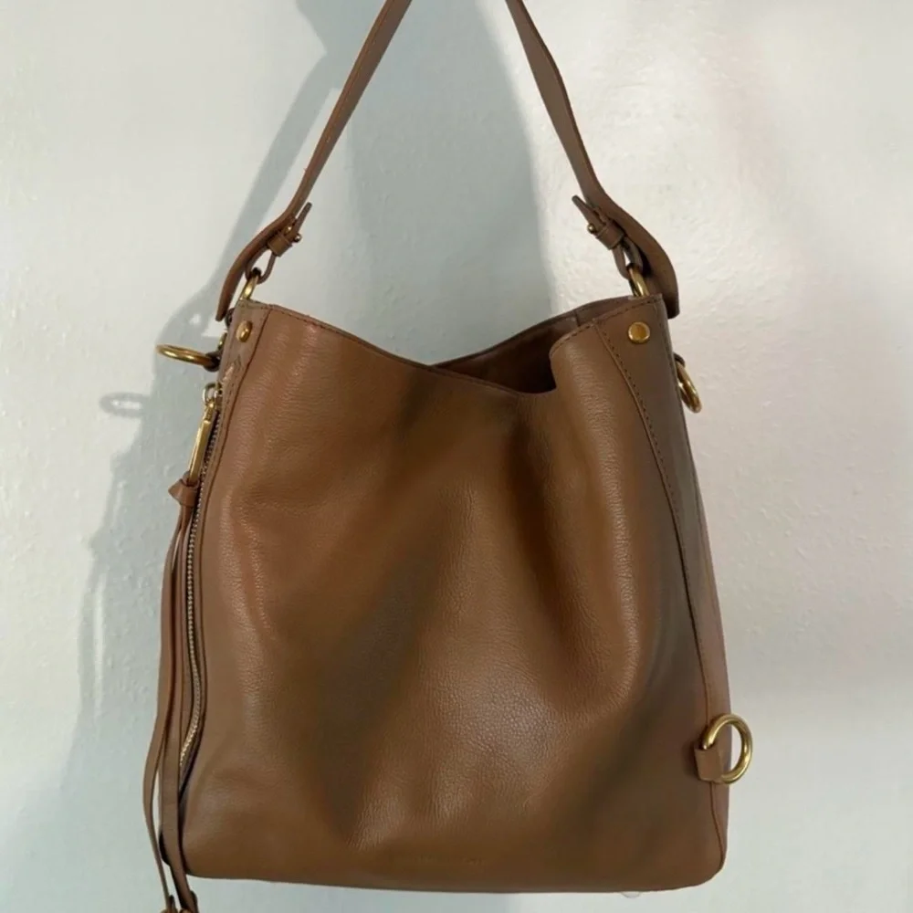 Rebecca Minkoff Leather Hobo Shoulder Bag in dune - Picture 3 of 4